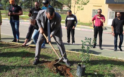 Révolution du 1 er Novembre : Vaste programme de plantation d’arbres au  Complexe sportif de l’Université de Blida1